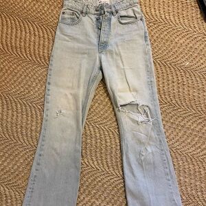 Zara Light Blue Flare Jeans